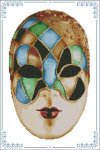 (image for) Carnival Masks - 010 Gold Blue Green